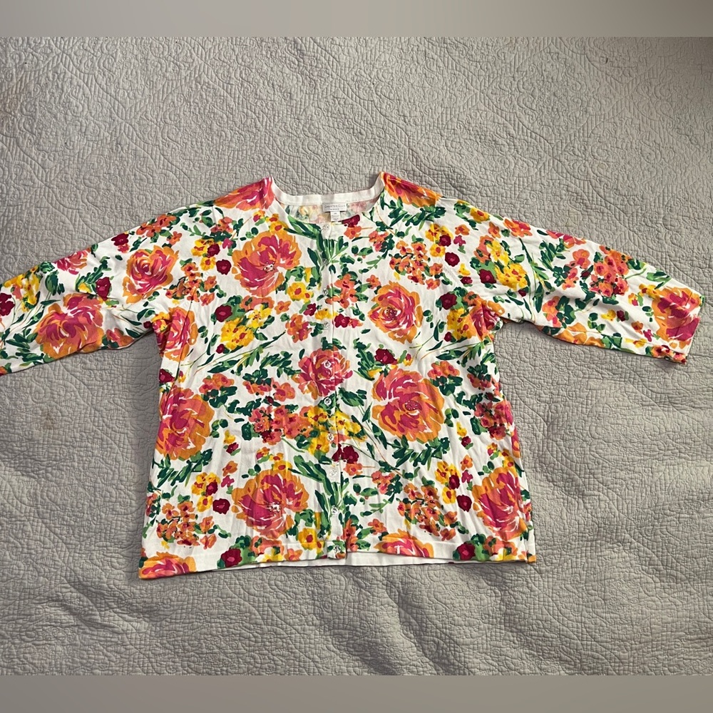 Flowered Cardigan